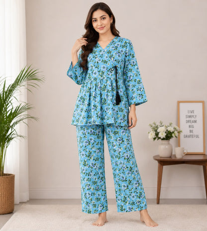 Printed anrakha frock 2pc