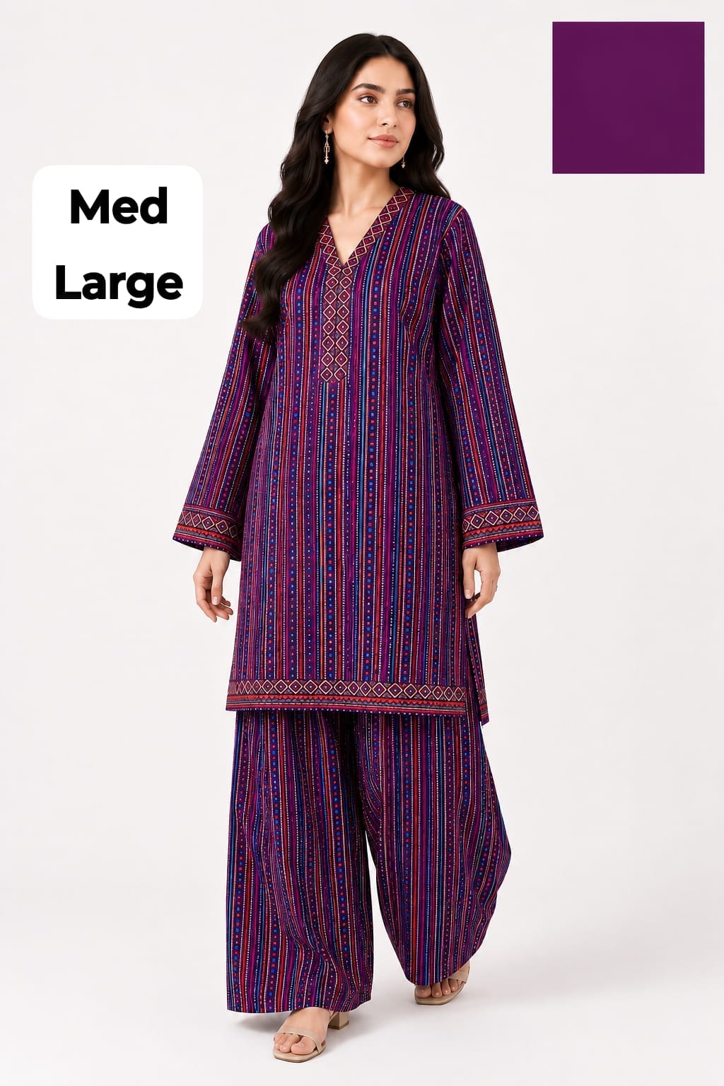 STUFF PURE LAWN 2PC WITH FARSHI SHALWAR