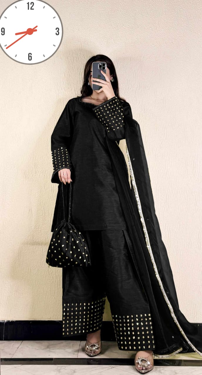 Farshi Shalwar Kameez With Potli 4Pcs