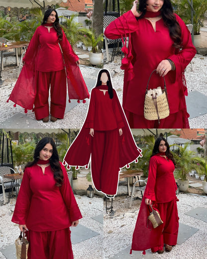 Most Viral Cotton Pankhuri 3PCs
