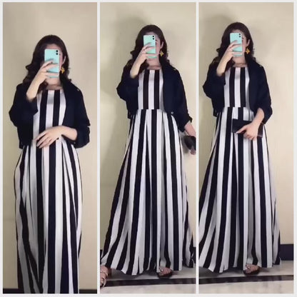 Winter Arrival Silk Zebra Printed Maxi With Cotton Seperate Koti 💚