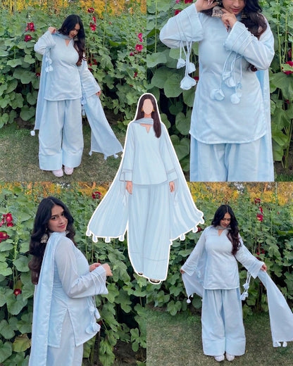 Most Viral Cotton Pankhuri 3PCs