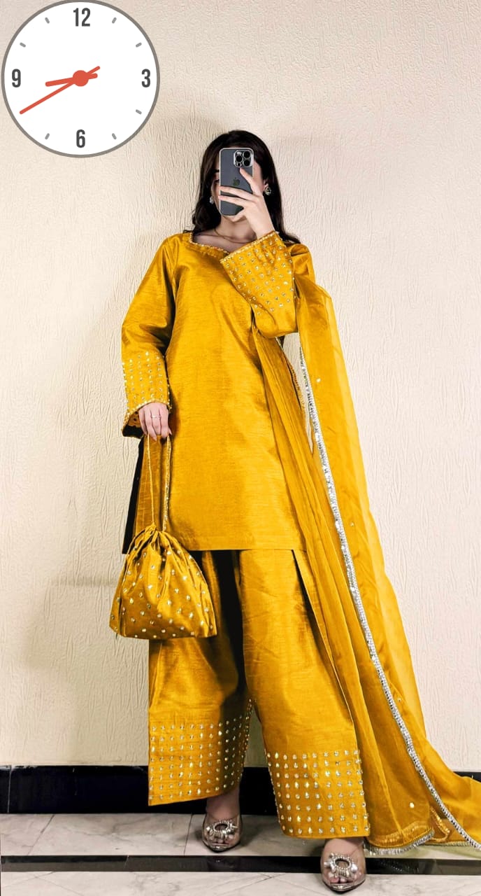 Farshi Shalwar Kameez With Potli 4Pcs